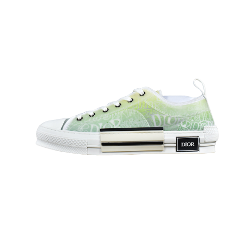 DIOR  B23 Low-Top Yellow and Green Canvas