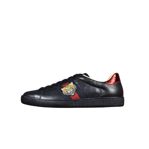 Gucci Ace Embroidered Tiger (Black)