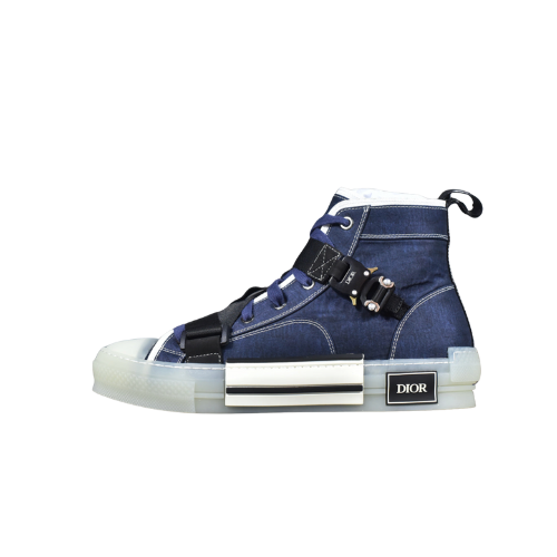 DIOR B23 High-Top Blue Technical Canvas (Buckle)