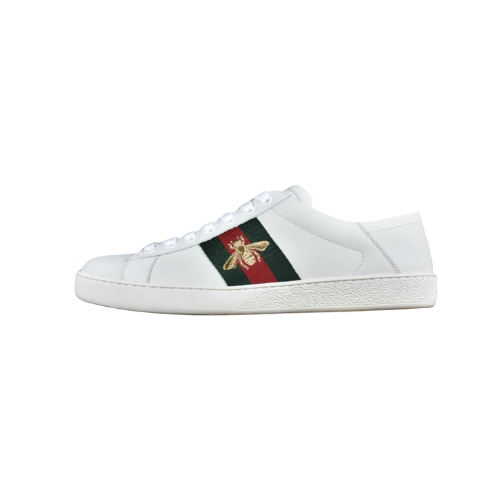 Gucci Ace Folded Heel Embroidered Bee