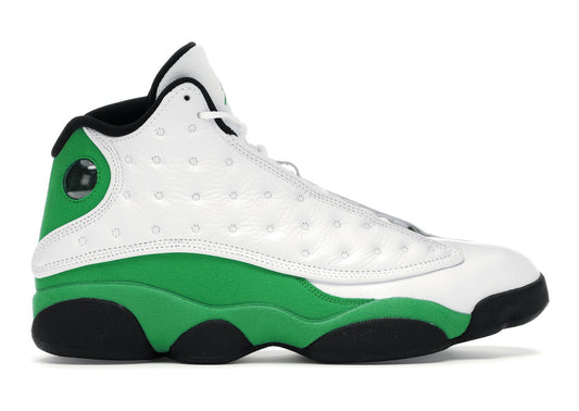 Jordan 13 White Black Lucky Green